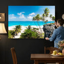 Barbados Beach Wall Art Canvas Print, Palm Tree Ocean by MyGreatCanvas | Canvas Wall Art Prints | Photo Prints & Wall Decor