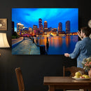 Boston Wall Art Canvas Print, Boston City Downtown Night by MyGreatCanvas | Canvas Wall Art Prints | Photo Prints & Wall Decor