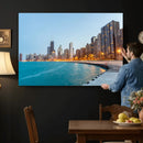 Chicago Wall Art Canvas Print, Chicago City Downtown Night by MyGreatCanvas | Canvas Wall Art Prints | Photo Prints & Wall Decor