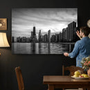 Chicago Wall Art Canvas Print, Chicago City Downtown Night by MyGreatCanvas | Canvas Wall Art Prints | Photo Prints & Wall Decor
