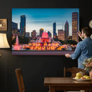 Chicago Wall Art Canvas Print - Chicago City Downtown Night by MyGreatCanvas | Canvas Wall Art Prints | Photo Prints & Wall Decor