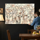 Farmhouse Texas Longhorn Wall Art Canvas Print - Abstract by MyGreatCanvas | Canvas Wall Art Prints | Photo Prints & Wall Decor