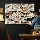 Farmhouse Animals Horse Longhorn Cow Wall Art Canvas Print - by MyGreatCanvas | Canvas Wall Art Prints | Photo Prints & Wall Decor
