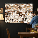 Large Longhorn Wall Art Canvas Print - Abstract Cow Animal by MyGreatCanvas | Canvas Wall Art Prints | Photo Prints & Wall Decor