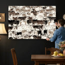 Abstract Texas Longhorn Print - Longhorn Herd Print for by MyGreatCanvas | Canvas Wall Art Prints | Photo Prints & Wall Decor