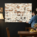 Farmhouse Longhorn Wall Art Canvas Print - Abstract Farm by MyGreatCanvas | Canvas Wall Art Prints | Photo Prints & Wall Decor