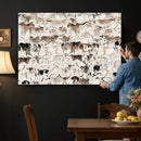 Abstract Texas Cow Canvas Print for Cabin and Western Home by MyGreatCanvas | Canvas Wall Art Prints | Photo Prints & Wall Decor