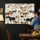 Wild Horses Wall Art Canvas Print - Abstract Farm Longhorn by MyGreatCanvas | Canvas Wall Art Prints | Photo Prints & Wall Decor