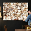 Farmhouse Bighorn Sheep Wall Art Canvas Print - Abstract by MyGreatCanvas | Canvas Wall Art Prints | Photo Prints & Wall Decor