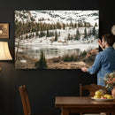 Snowy Mountain Landscape Wall Art Canvas Print, Alpine Pine by MyGreatCanvas | Canvas Wall Art Prints | Photo Prints & Wall Decor