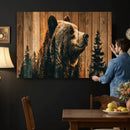 Rustic Bear Wall Art Canvas Print – Woodland Wildlife by MyGreatCanvas | Canvas Wall Art Prints | Photo Prints & Wall Decor