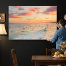 Sunset Beach Wall Art Canvas Print – Soft Coastal by MyGreatCanvas | Canvas Wall Art Prints | Photo Prints & Wall Decor