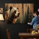 Grizzly Bear Wall Art Canvas Print, Rustic Wildlife Bear by MyGreatCanvas | Canvas Wall Art Prints | Photo Prints & Wall Decor