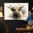 Abstract Highland Cow Wall Art Canvas Print, Rustic Farm by MyGreatCanvas | Canvas Wall Art Prints | Photo Prints & Wall Decor