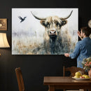 Abstract Highland Cow Animal Wall Art Canvas Print by MyGreatCanvas | Canvas Wall Art Prints | Photo Prints & Wall Decor