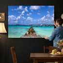 Caribbean Ocean Pier Seascape Wall Art Canvas Print, by MyGreatCanvas | Canvas Wall Art Prints | Photo Prints & Wall Decor