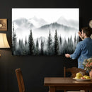 Misty Pine Forest Mountain Landscape Wall Art Canvas Print by MyGreatCanvas | Canvas Wall Art Prints | Photo Prints & Wall Decor