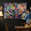 Graffiti Football Helmets Wall Art Canvas Print, Urban by MyGreatCanvas | Canvas Wall Art Prints | Photo Prints & Wall Decor