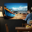 Fishing Boats Wall Art Canvas Print, Coastal Boat Beach by MyGreatCanvas | Canvas Wall Art Prints | Photo Prints & Wall Decor