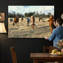 Texas Longhorn Wall Art Canvas Print, Western Ranch Cattle by MyGreatCanvas | Canvas Wall Art Prints | Photo Prints & Wall Decor