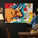 Basquiat Style Bull Graffiti Wall Art Canvas Print, Street by MyGreatCanvas | Canvas Wall Art Prints | Photo Prints & Wall Decor