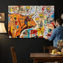 Basquiat Style Bull Graffiti Wall Art Canvas Print, Street by MyGreatCanvas | Canvas Wall Art Prints | Photo Prints & Wall Decor