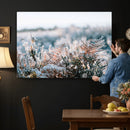 Frosted Fern Wall Art Canvas Print, Soft Winter Botanical by MyGreatCanvas | Canvas Wall Art Prints | Photo Prints & Wall Decor