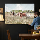 Texas Longhorn Cattle Wall Art Canvas Print, Rustic Ranch by MyGreatCanvas | Canvas Wall Art Prints | Photo Prints & Wall Decor
