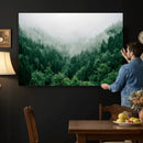 Misty Pine Forest Wall Art Canvas Print, Foggy Evergreen by MyGreatCanvas | Canvas Wall Art Prints | Photo Prints & Wall Decor