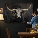 Rustic Longhorn Bull Wall Art Canvas Print – Vintage Western by MyGreatCanvas | Canvas Wall Art Prints | Photo Prints & Wall Decor