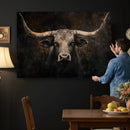 Vintage Longhorn Bull Wall Art Canvas Print – Rustic Western by MyGreatCanvas | Canvas Wall Art Prints | Photo Prints & Wall Decor