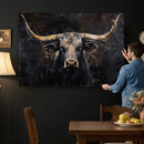 Abstract Longhorn Bull Wall Art Canvas Print – Rustic by MyGreatCanvas | Canvas Wall Art Prints | Photo Prints & Wall Decor