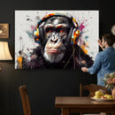Dj Monkey Wall Art Canvas Print – Colorful Pop Art Banksy by MyGreatCanvas | Canvas Wall Art Prints | Photo Prints & Wall Decor