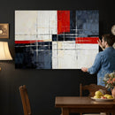 Navy Red Abstract Wall Art Canvas Print, Modern Luxury by MyGreatCanvas | Canvas Wall Art Prints | Photo Prints & Wall Decor