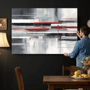 Gray Red Abstract Wall Art Canvas Print, Modern Abstract by MyGreatCanvas | Canvas Wall Art Prints | Photo Prints & Wall Decor