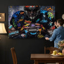 Graffiti American Football Player Street Art Wall Art Canvas by MyGreatCanvas | Canvas Wall Art Prints | Photo Prints & Wall Decor