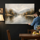 Neutral Abstract River Landscape Wall Art Canvas Print by MyGreatCanvas | Canvas Wall Art Prints | Photo Prints & Wall Decor