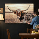 Texas Longhorn Wall Art Canvas Print – Western Cattle Ranch by MyGreatCanvas | Canvas Wall Art Prints | Photo Prints & Wall Decor