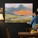 Mountain Sunset Wall Art Canvas Print Vintage Landscape by MyGreatCanvas | Canvas Wall Art Prints | Photo Prints & Wall Decor