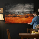 Black Orange Abstract Wall Art Canvas Print Modern Textured by MyGreatCanvas | Canvas Wall Art Prints | Photo Prints & Wall Decor