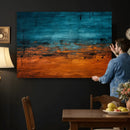 Teal Orange Abstract Wall Art Canvas Print Modern Large by MyGreatCanvas | Canvas Wall Art Prints | Photo Prints & Wall Decor