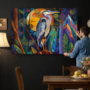Colorful Heron Wall Art Canvas Print Tropical Bird Abstract by MyGreatCanvas | Canvas Wall Art Prints | Photo Prints & Wall Decor