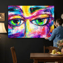 Colorful Abstract Face Wall Art Canvas Print – Modern Pop by MyGreatCanvas | Canvas Wall Art Prints | Photo Prints & Wall Decor
