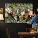 Vintage Birds and Flowers Wide Wall Art: Extra Large by MyGreatCanvas | Canvas Wall Art Prints | Photo Prints & Wall Decor