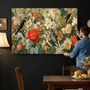 Vintage Birds and Flowers Wall Art Canvas Print, Botanical by MyGreatCanvas | Canvas Wall Art Prints | Photo Prints & Wall Decor