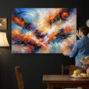 Lyrical Abstraction Wall Art Canvas Print, Orange Blue by MyGreatCanvas | Canvas Wall Art Prints | Photo Prints & Wall Decor