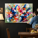Geometric Abstract Wall Art Canvas Print, Orange Blue by MyGreatCanvas | Canvas Wall Art Prints | Photo Prints & Wall Decor