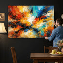Lyrical Abstract Wall Art Canvas Print, Orange Blue Abstract by MyGreatCanvas | Canvas Wall Art Prints | Photo Prints & Wall Decor