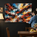 Lyrical Abstrac Wall Art Canvas Print, Orange Blue Abstract by MyGreatCanvas | Canvas Wall Art Prints | Photo Prints & Wall Decor