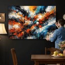 Geometric Abstract Wall Art Canvas Print, Orange Blue by MyGreatCanvas | Canvas Wall Art Prints | Photo Prints & Wall Decor